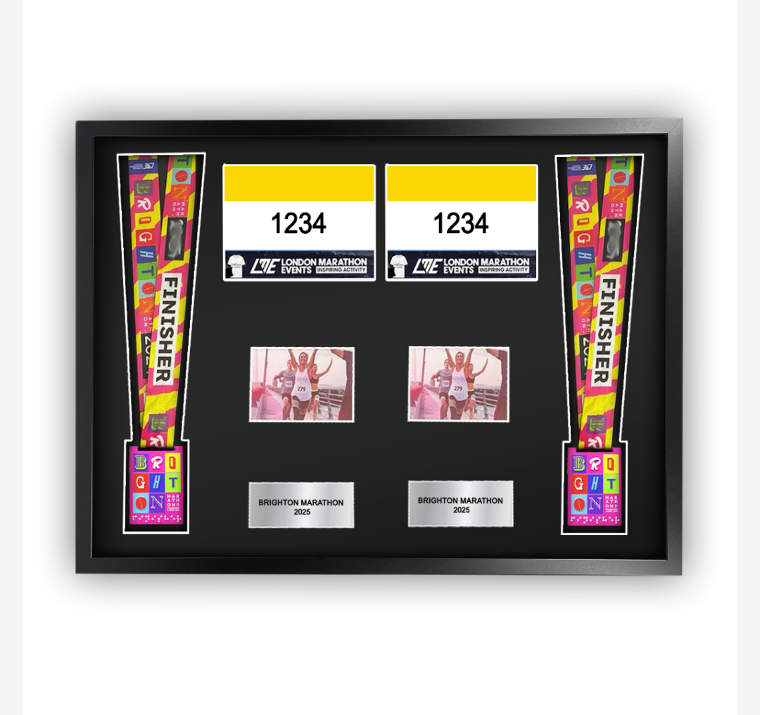 2025 Brighton Marathon Double Medal Framing Kit