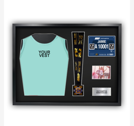 2025 Southampton Marathon Medal and vest Framing Kit
