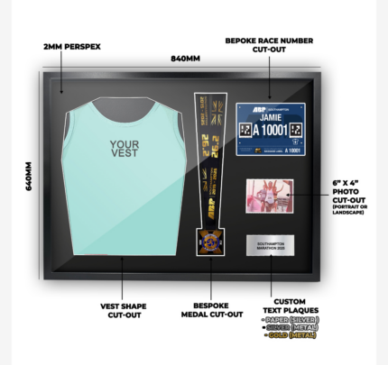 2025 Southampton Marathon Medal and vest Framing Kit