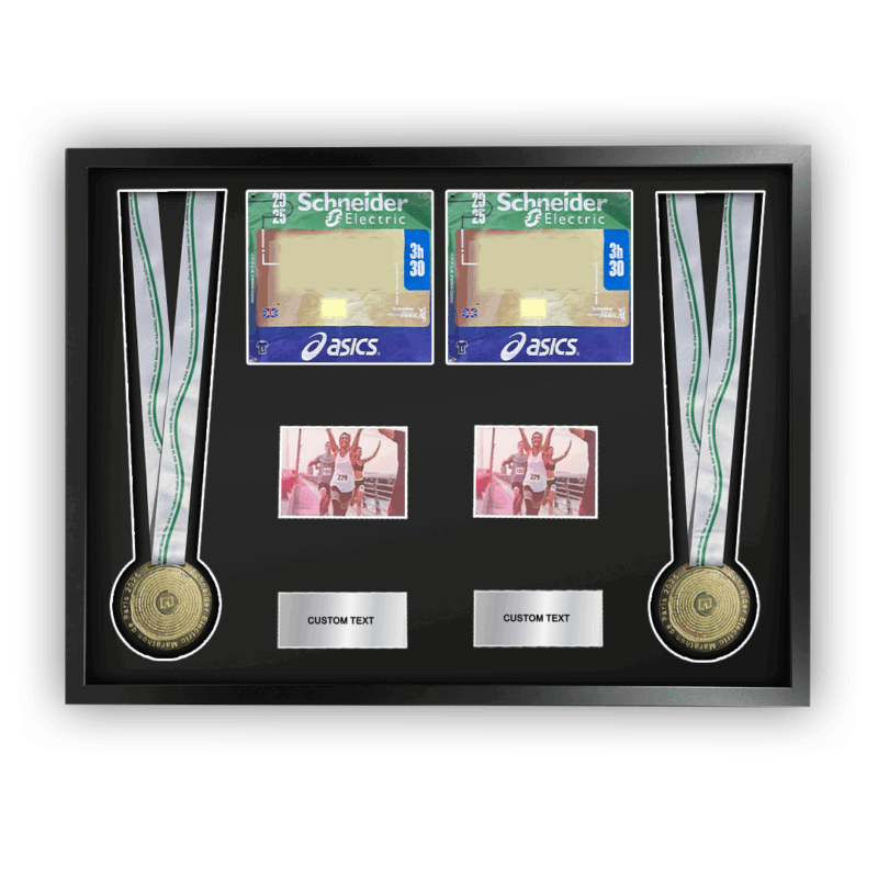 2025 Paris Marathon Double Medal Framing Kit