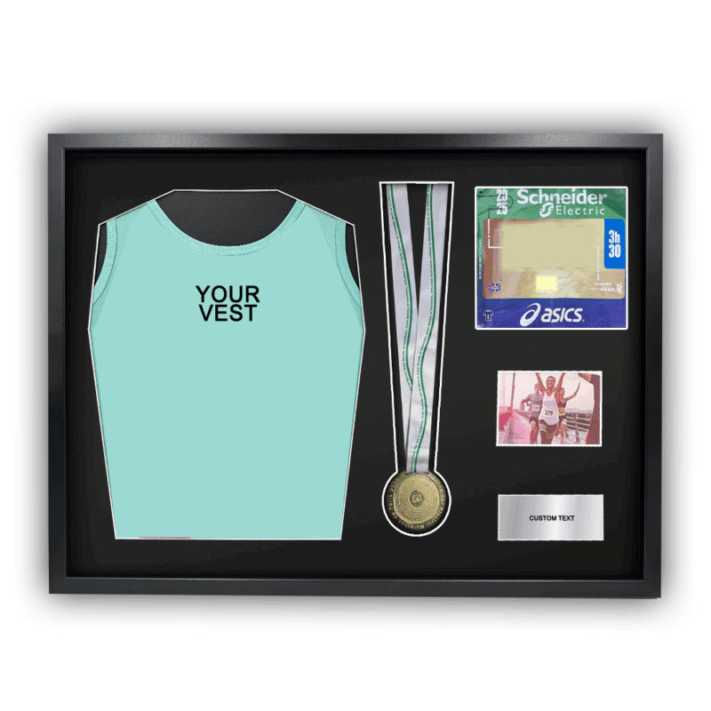 2025 Paris Marathon Medal and Vest Framing Kit