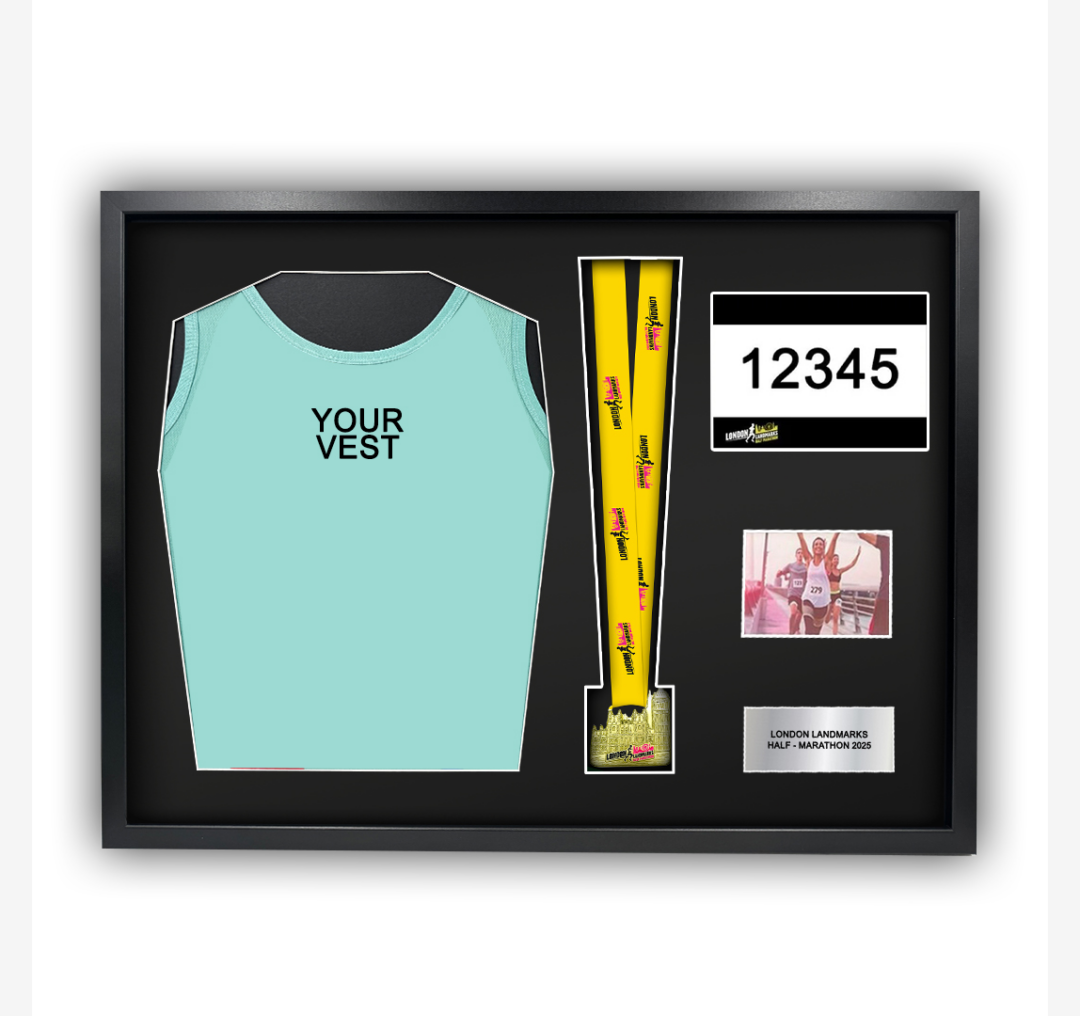 2025 London Landmarks Half Medal and Vest Framing Kit