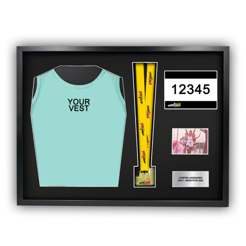 2025 London Landmarks Half Medal and Vest Framing Kit