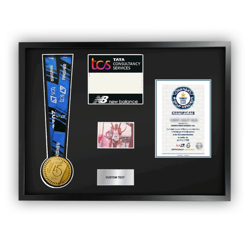 2025 London Marathon Medal + GWR Certificate Framing Kit