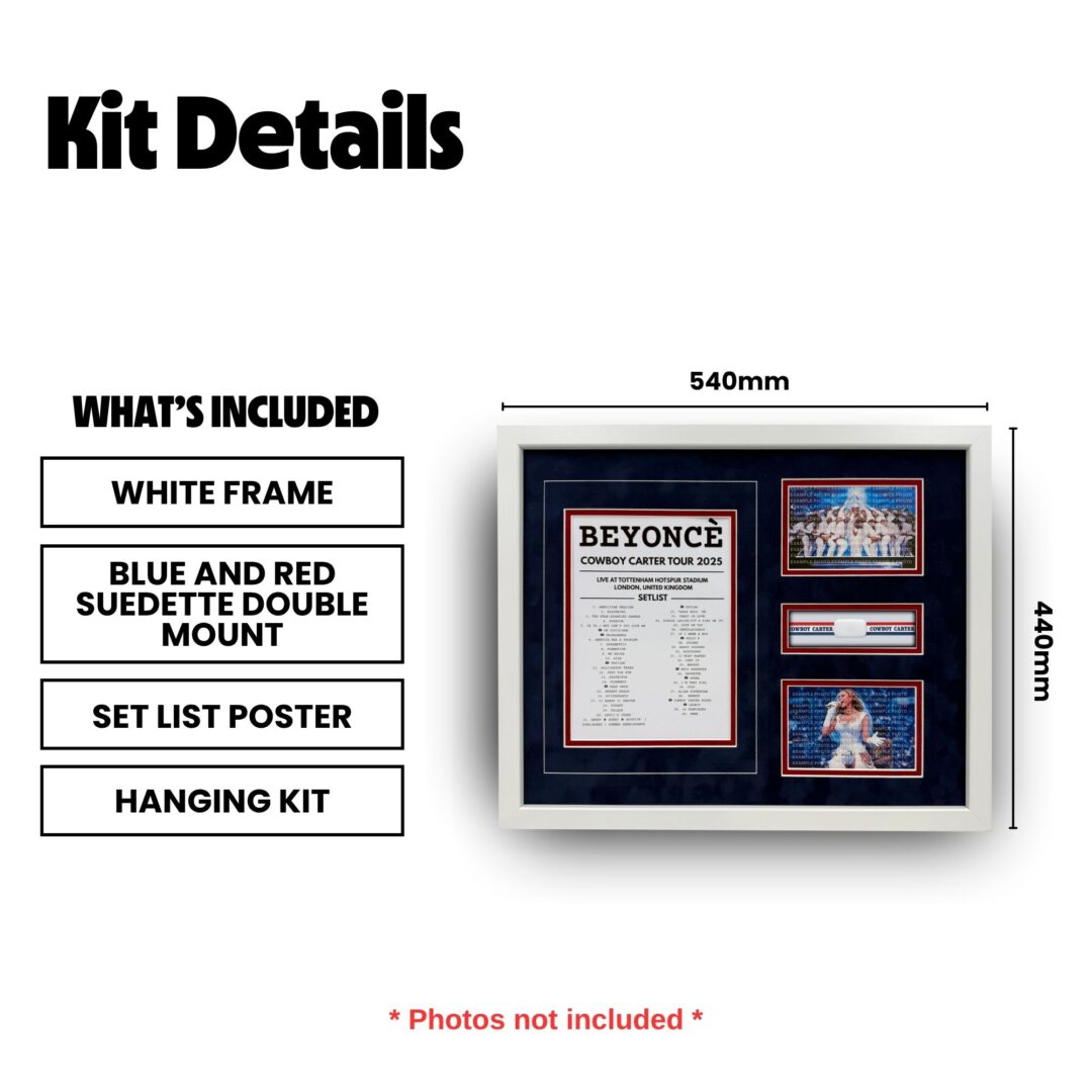 Deluxe Beyonce Cowboy Carter Band Framing Kit + Setlist - Image 3