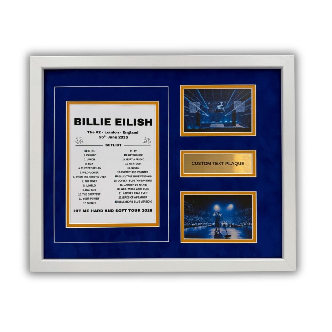 Billie Eilish Tour 2025 Setlist Framing kit