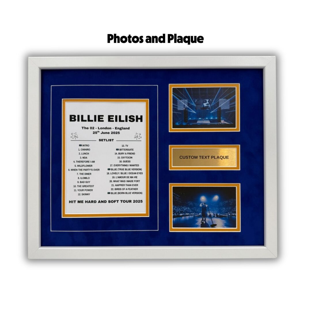 Billie Eilish Tour 2025 Setlist Framing kit - Image 2