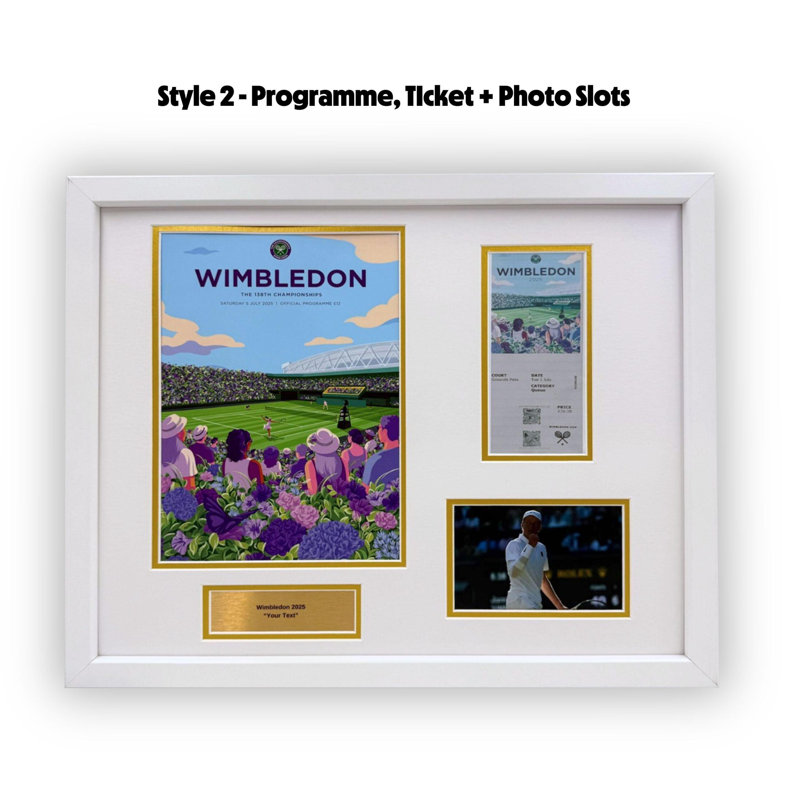 2025 Wimbledon Tennis Programme Framing Kit