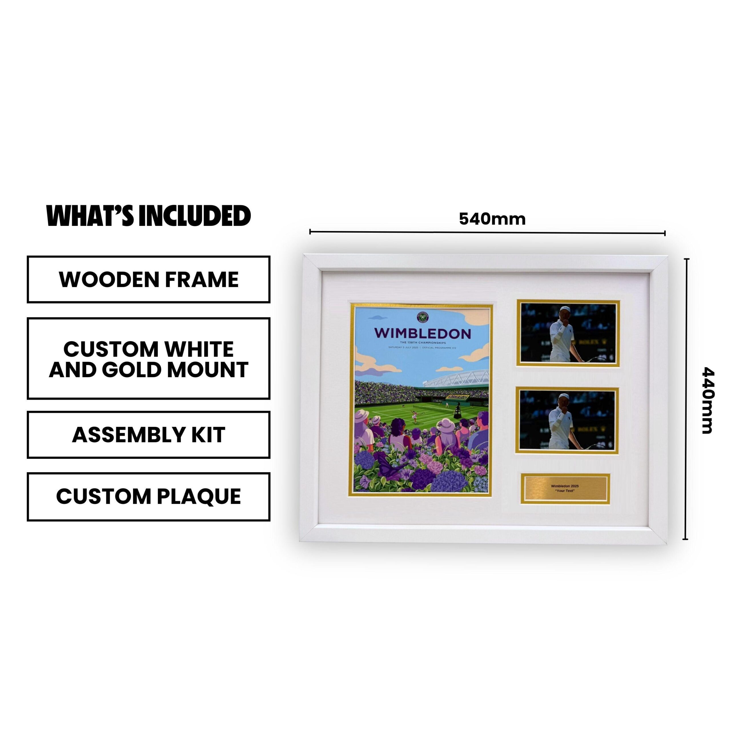 2025 Wimbledon Tennis Programme Framing Kit