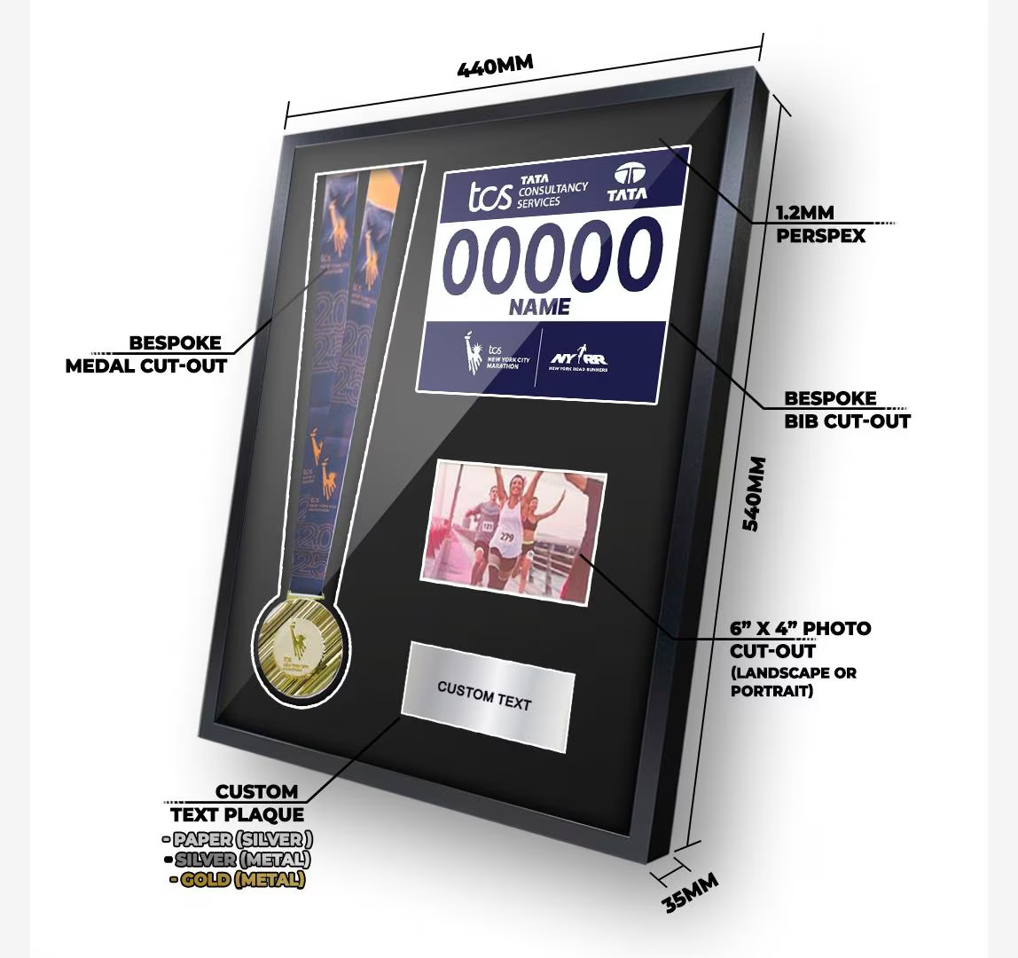 2025 New York Marathon Medal Framing Kit - Image 2