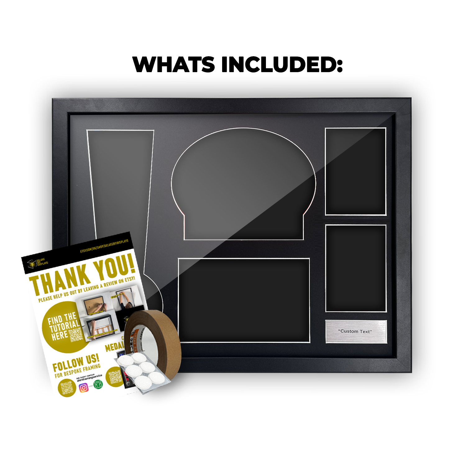 Custom Triathlon Medal, Number and Swimming Cap Framing Kit - Image 4