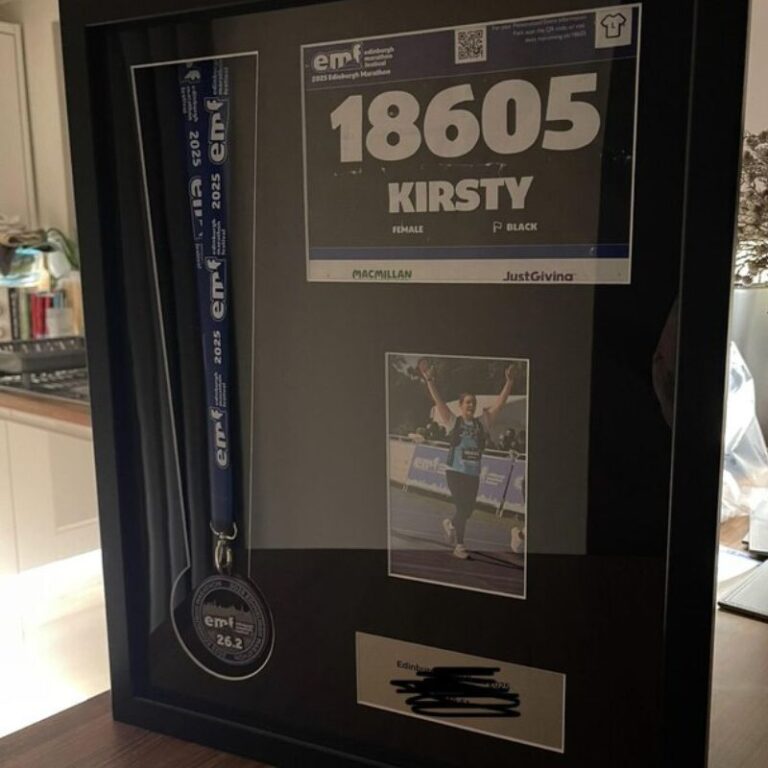 Edinburgh marathon medal framing kit