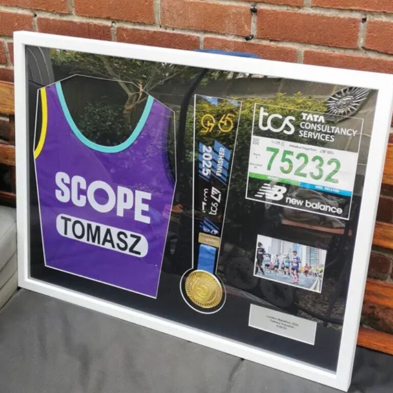 London MArathon Medal and Shirt framing kit