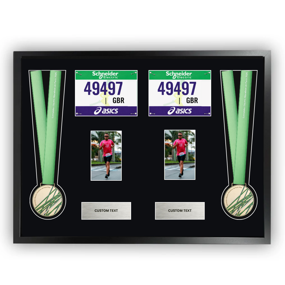 Paris Double 2026 Paris Marathon Double Medal Framing Kit - Image 1