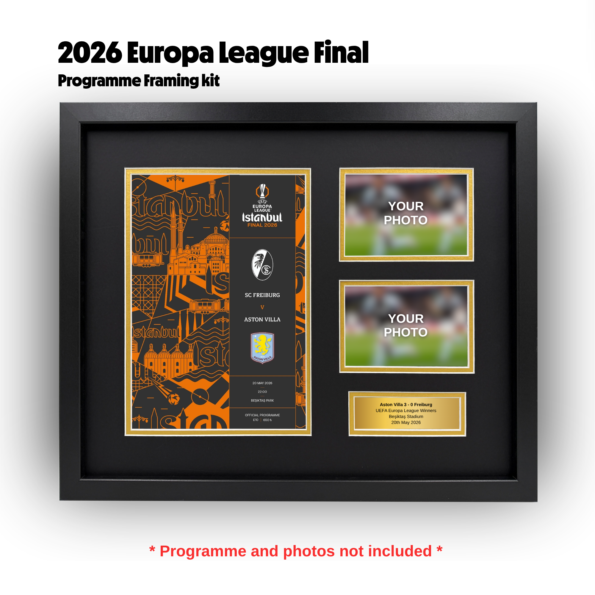 2026 FA Cup final programme framing kit 2026 Europa League Final Programme Framing Kit - Image 1