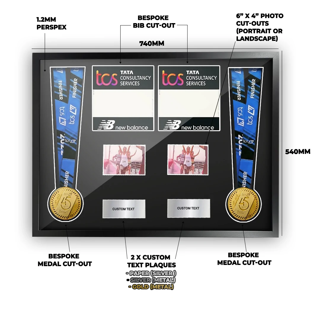 2025 London Marathon Double Medal Framing Kit - Image 2