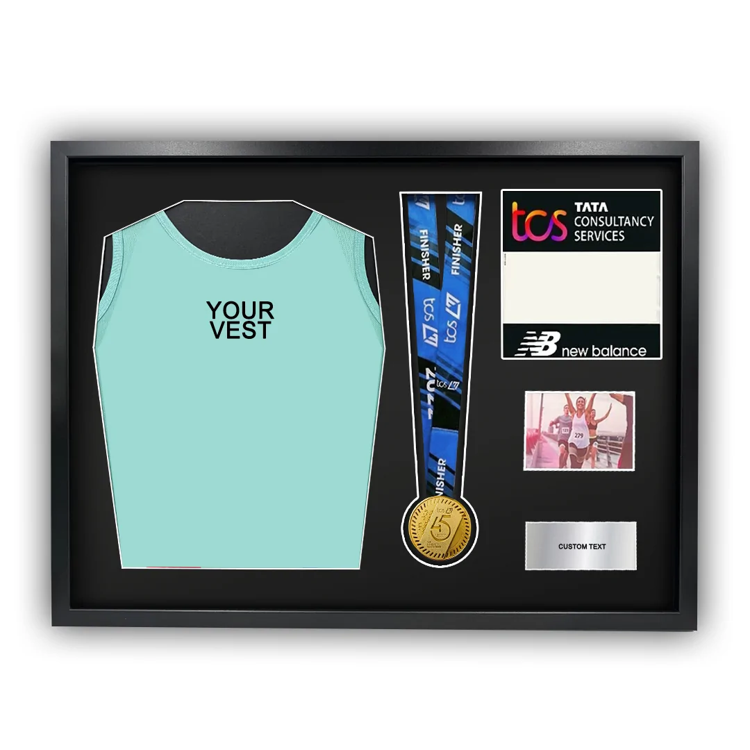 2025 London Marathon Medal and Vest Framing Kit