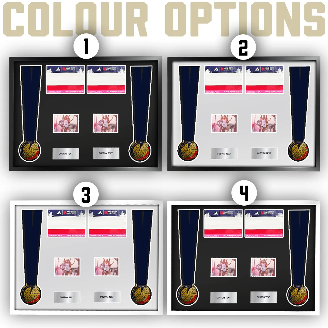 2025 Manchester Marathon Double Medal Framing Kit - Image 3