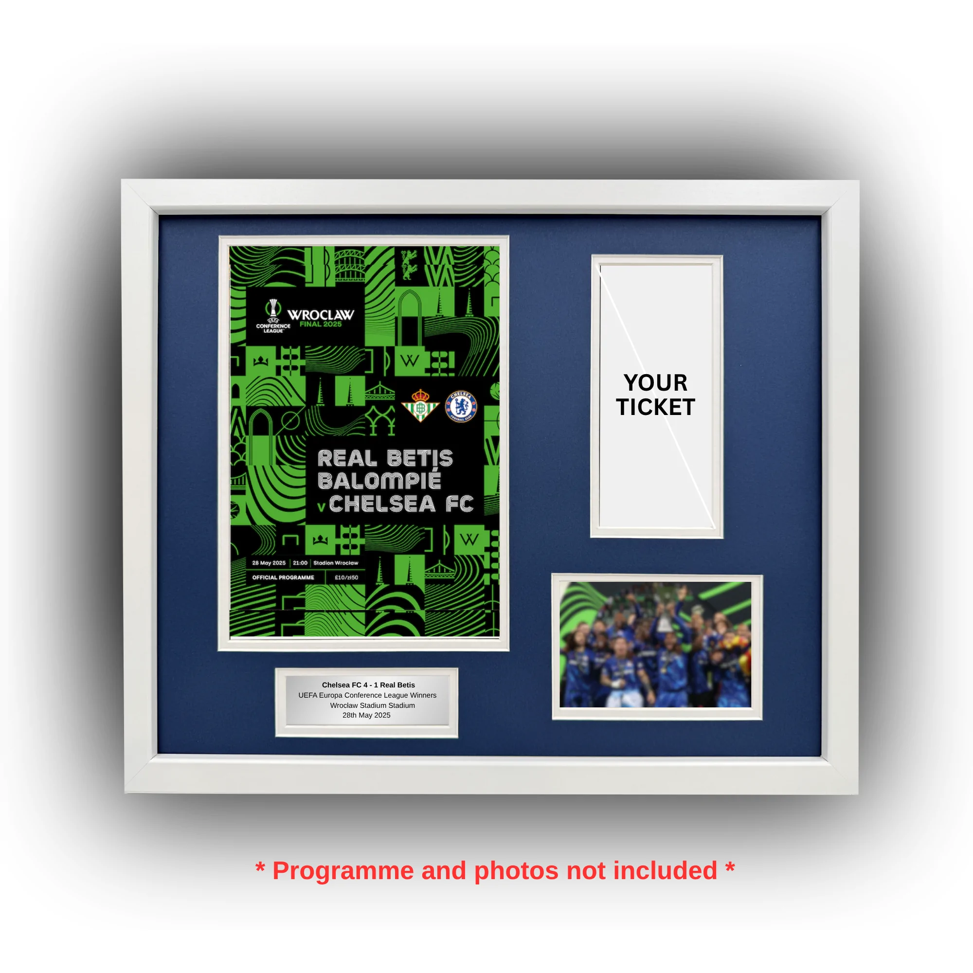 Chelsea FC - 2025 Europa Conference League Final Programme Framing Kit - Image 3