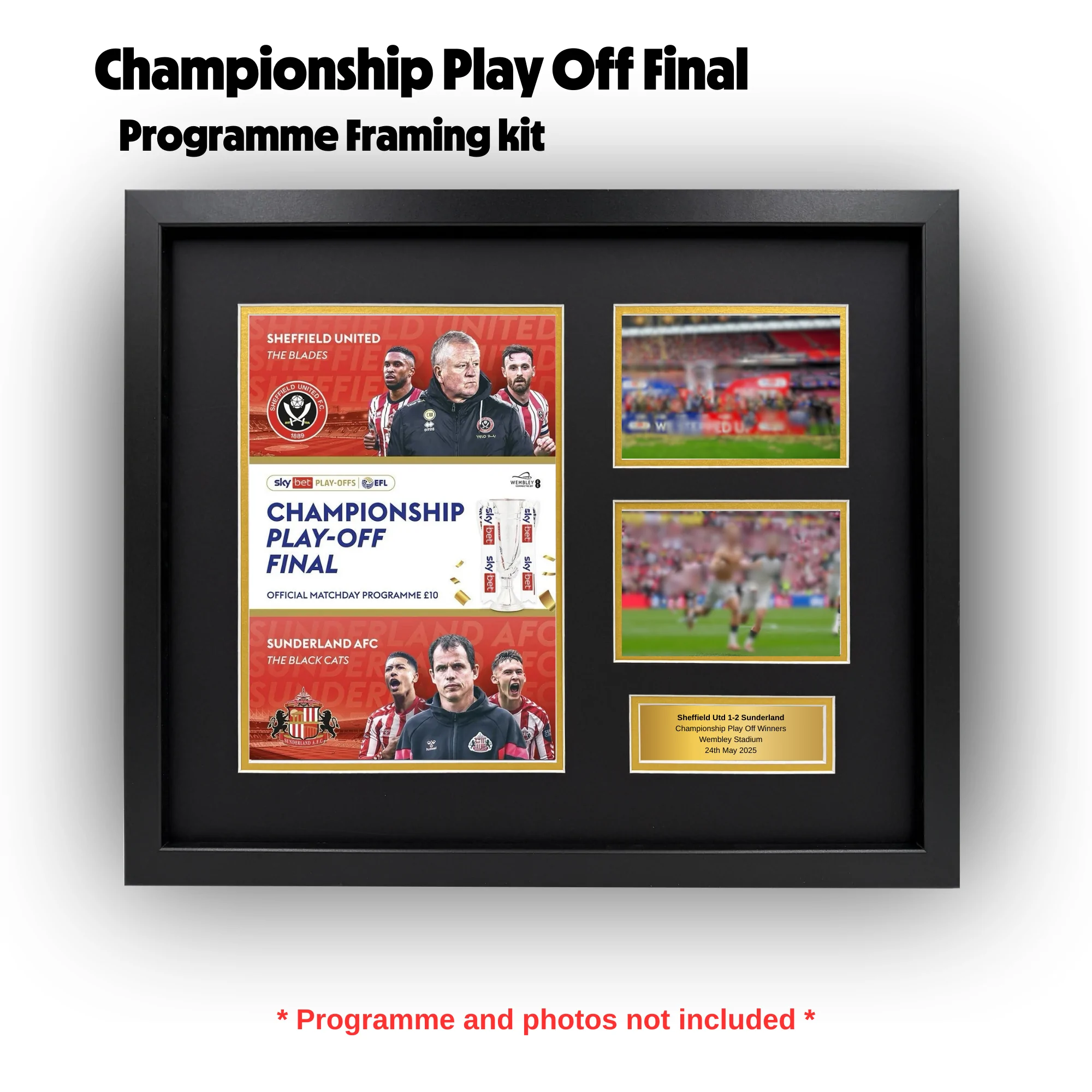 Sunderland - 2025 Championship Play Off Winners Programme Framing Kit