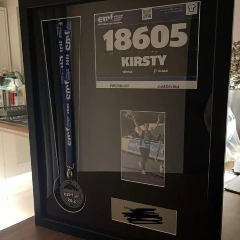 Edinburgh marathon medal framing kit
