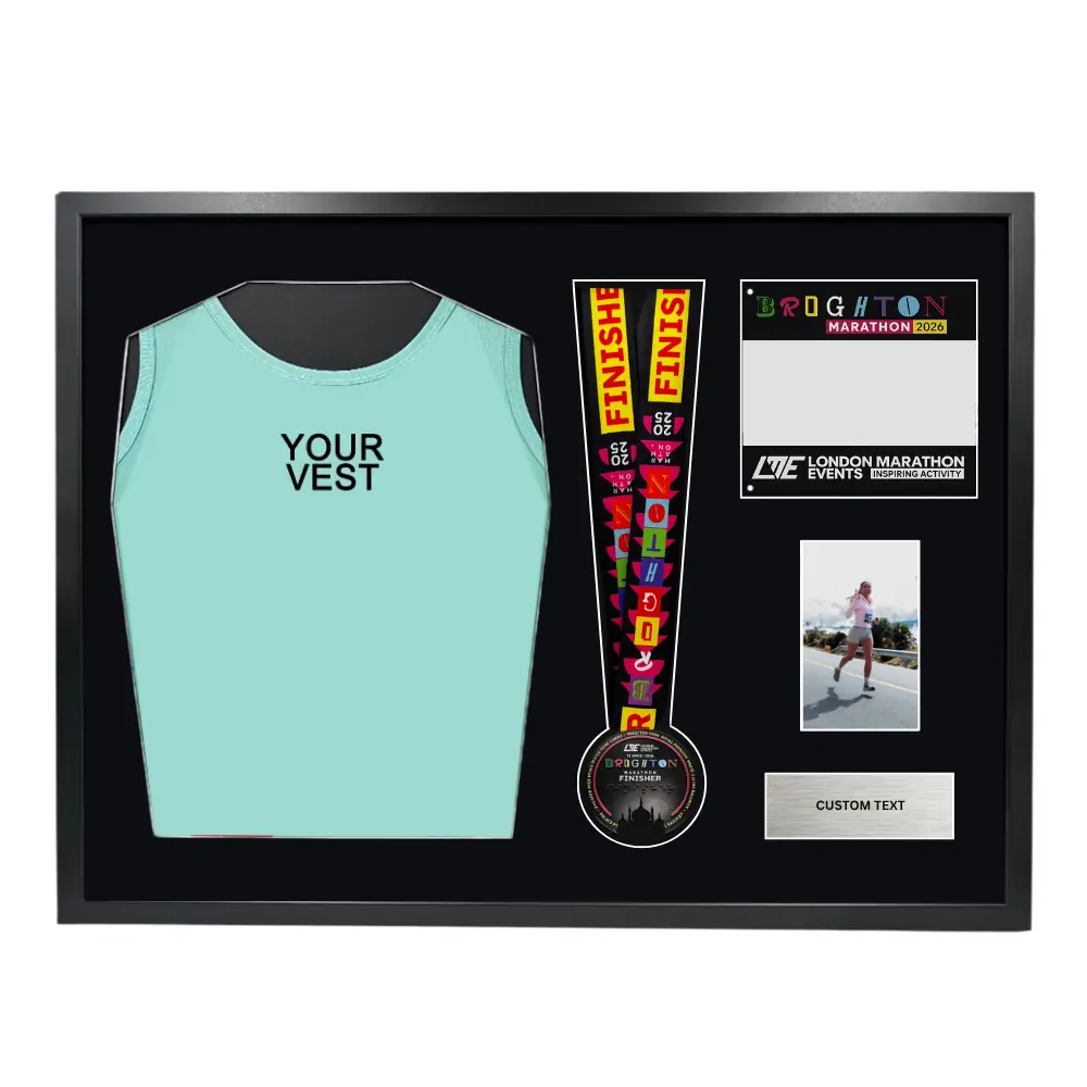 2026 Brighton Marathon Medal and Vest Framing Kit - Image 1