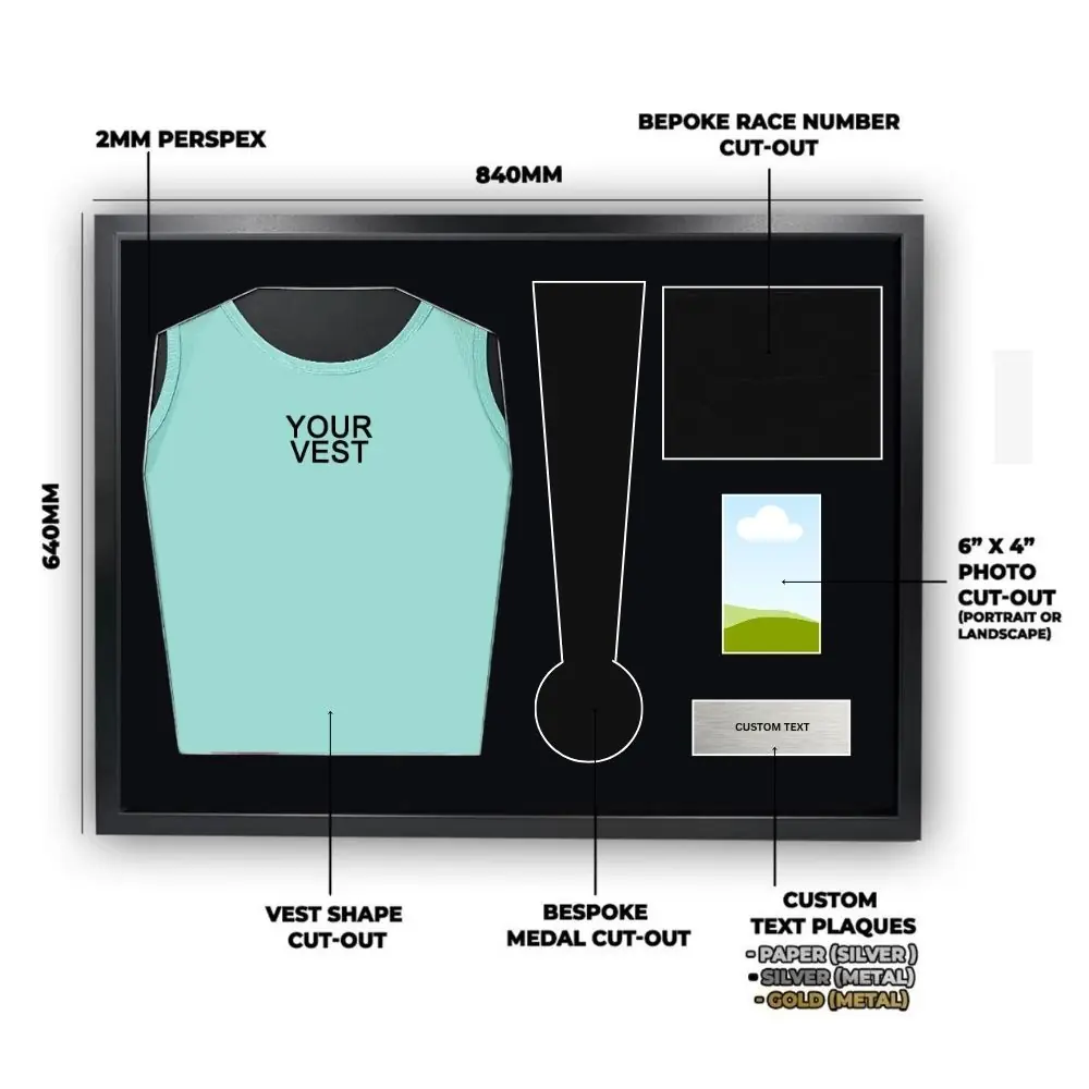 2026 London Marathon Medal and Vest Framing Kit