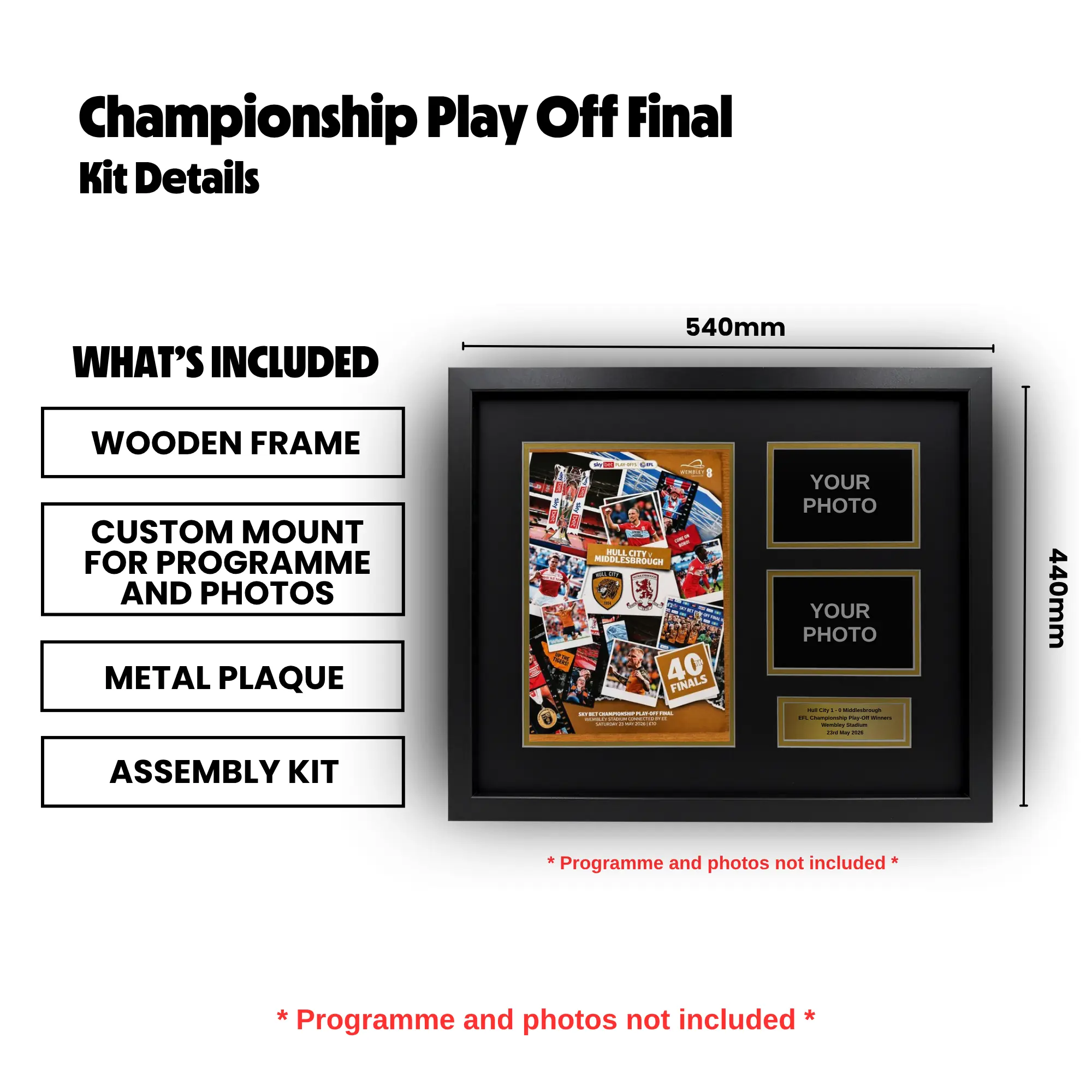 2025/26 Championship Play Off Final Programme Framing Kit - Image 3